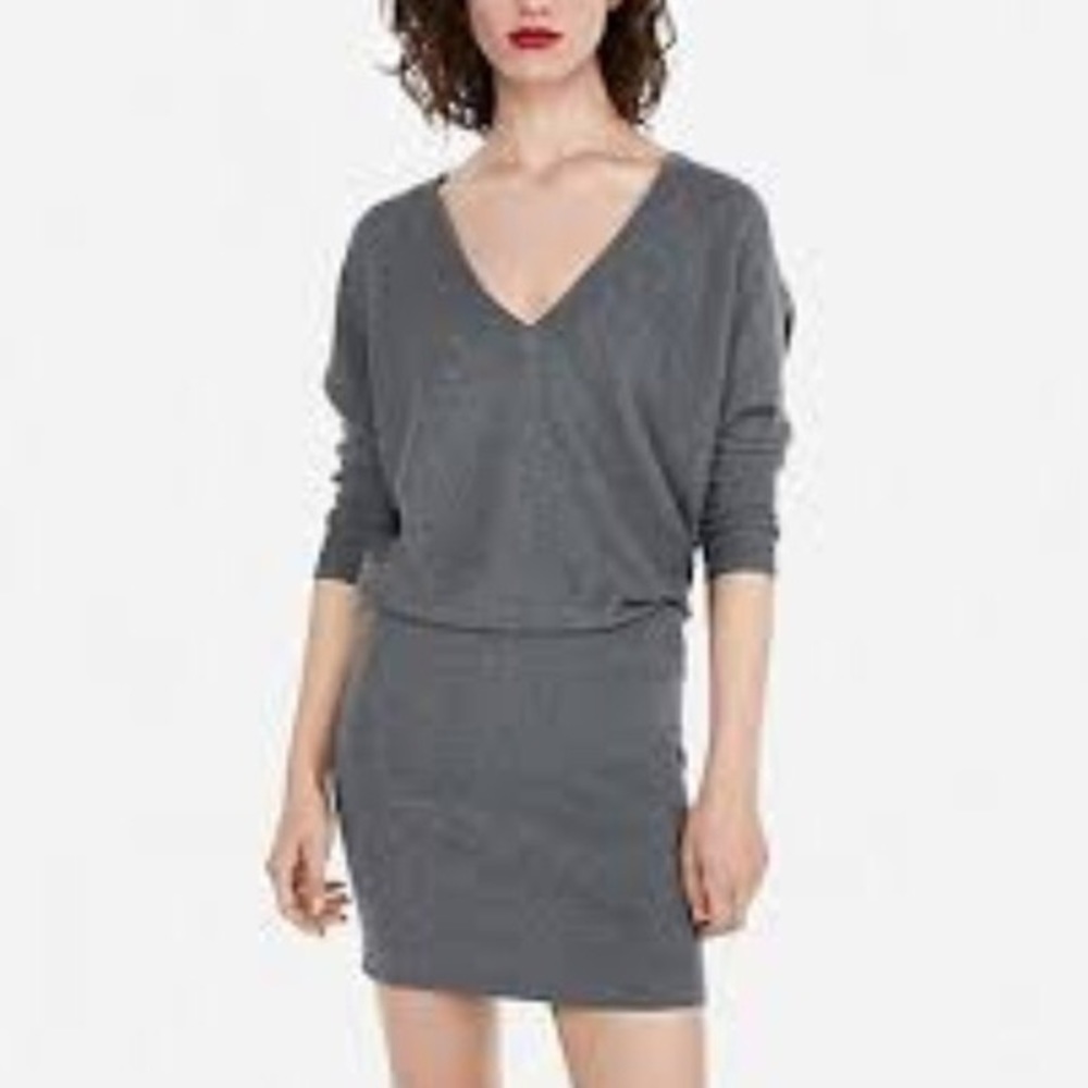 Express Dolman Ribbed Fitted Sweater Dress Size M